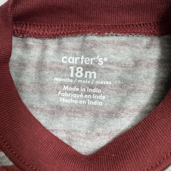 Carter's Striped Long Sleeve Bodysuit & Jogger Set Baby Boy Size 18 Months - Picture 4 of 7